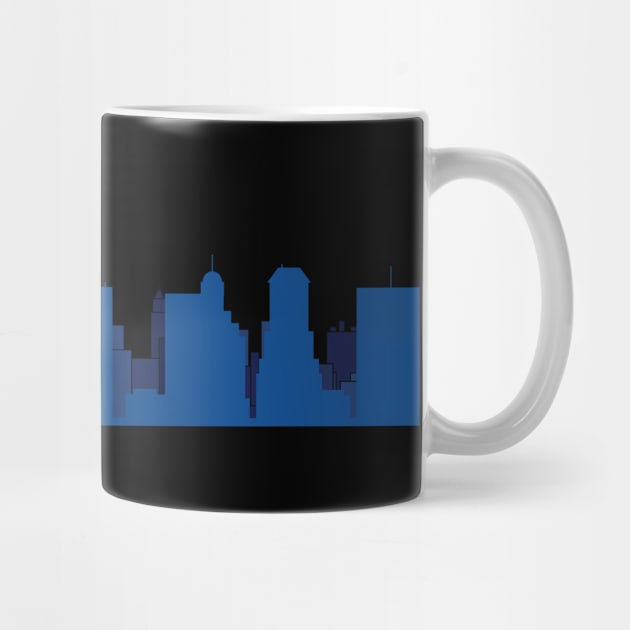 Memphis Skyline Blue by CityScape